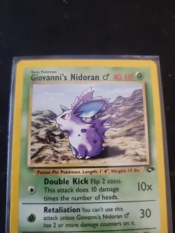 Giovanni's Nidoran M 76/132 Gym Challenge Regular Pokemon TCG NM - Image 2