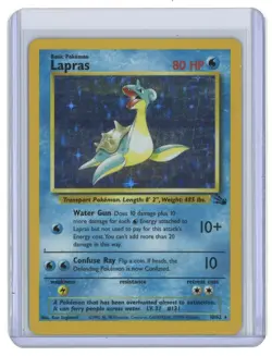Pokemon Fossil #10 Lapras Rare Holo - Image 1