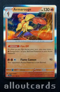 2023 Pokemon Scarlet & Violet Base Set Armarouge Holo 041/198 NM/M - Image 1