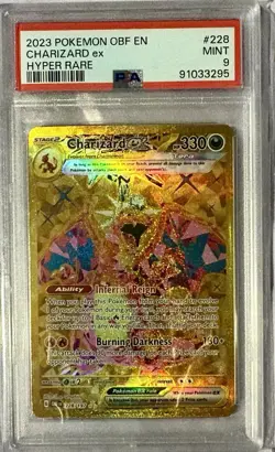 Charizard ex #228 Obsidian Flames Hyper Rare PSA 9 Mint Pokemon TCG - Image 1