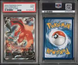 2022 POKEMON SWORD & SHIELD BRILLIANT STARS #154 FULL ART/CHARIZARD V PSA 9 - Image 3