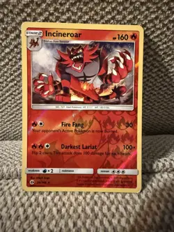 Pokemon Incineroar Rare Reverse Holo 26/149 Sun & Moon - Image 1