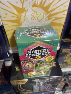 Pokemon Mystery Power Box Walmart MJHoldings 2022 Sealed 1:10 Odds 5 Packs 728192538599 - Image 2
