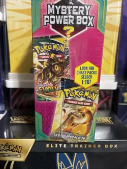 Pokemon Mystery Power Box Walmart MJHoldings 2022 Sealed 1:10 Odds 5 Packs 728192538599 - Image 3