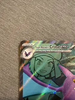 Pokemon Team Rockets Crobat EX 217/182 Ultra Rare Full Art Destined Rivals - Image 2