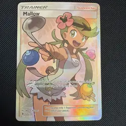 Pokemon Mallow Full Art Holo Trainer Supporter 145/145 SM-Guardians Rising NM - Image 1