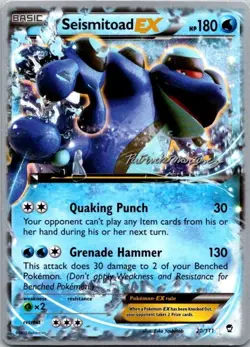 Pokemon 2015 World Championships XY Furious Fists Seismitoad EX 20/111 - NM (DB) - Image 1