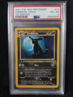 ⭐ Pokemon Umbreon 1st Edition Holo 13/75 Neo Discovery | PSA 4 VG/EX ⭐ - Image 1