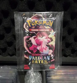 Pokemon Scarlet & Violet Paldean Fates New Sealed Unweighed Booster Pack - Image 1
