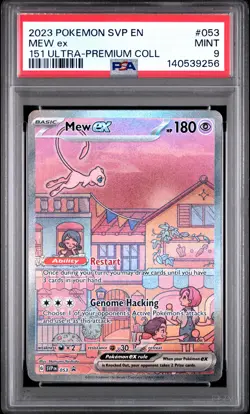 2023 POKEMON SVP EN-SV BLACK STAR PROMO 151 ULTRA-PREM COLL #053 MEW EX PSA 9 - Image 1