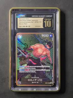 Zoro OP06-118 SEC ONE PIECE Card Game 2nd ANNIVERSARY Japanese - PRISTINE 10 - Image 1
