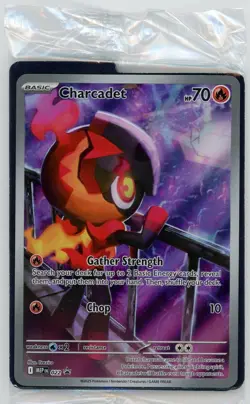 Phantasmal Flames ETB Promo Sealed Charcadet #022 Black Star Promo Pokemon Card - Image 1