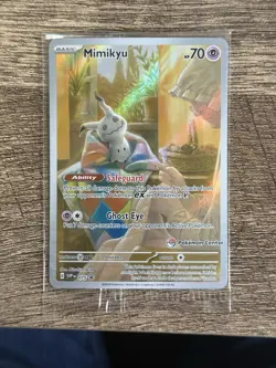 Mimikyu 075 POKEMON CENTER Stamped Black Star Promo 2024 IR Pokemon Card SEALED - Image 1