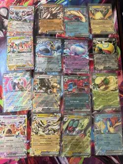 Pokemon 16 Card Lot nm V Max Mega Amazing Ex HOLO Rare Hits Only A74 English - Image 1