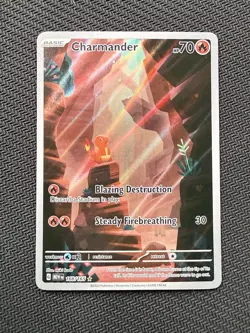 Charmander 168/165 Holo Illustration Rare Scarlet & Violet 151 Pokemon Card - Image 1