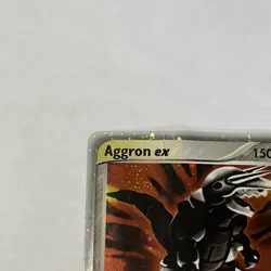 Pokemon TCG Aggron EX Sandstorm Holo Rare Card 95/100 Damaged - Image 4