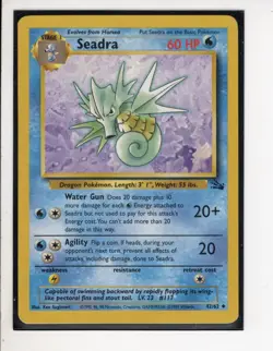 SEADRA FOSSIL SET POKEMON CARD 42/62 NM/M - Image 1