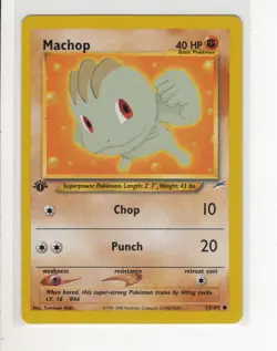 MACHOP 1ST EDITION NEO DESTINY SET POKEMON CARD 73/105 LP - Image 1