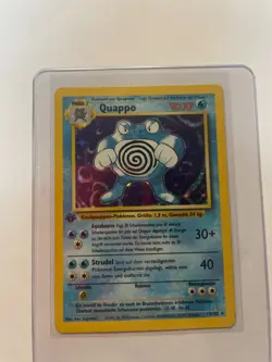 1999 Pokemon Poliwrath 13/102 Holo Base Set German Quappo Vintage WOTC Card - Image 1