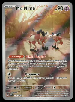 Mr. Mime 179/165 - S&V 151 - Illustration Rare IR - Pokemon TCG Card NM - Image 1