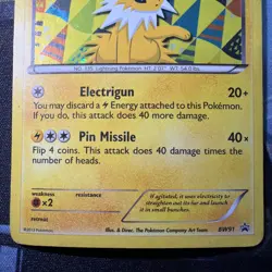 Jolteon BW91 Black Star Promo 2013 Holo Rare Pokemon Card TCG MP - Image 4