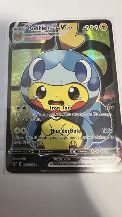 Sobble Pikachu Fan Art Pokemon Card - Image 1