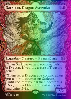 MTG Sarkhan, Dragon Ascendant (302/485) Tarkir Dragonstorm LP FOIL - Image 1