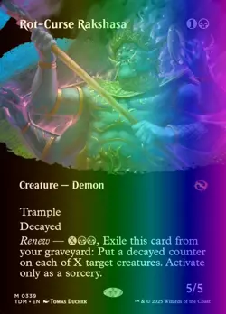 MTG Magic the Gathering Rot-Curse Rakshasa (339/485) Tarkir Dragonstorm LP FOIL - Image 1