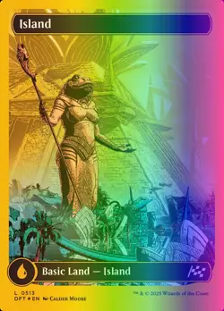 MTG Magic the Gathering Island (513/579) Aetherdrift LP FOIL - Image 1