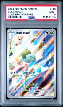 Pokemon 2024 Bulbasaur IR Scarlet & Violet Stellar Crown PSA MINT 9 - Image 1