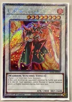 Crimson Blader 1st Edition Platinum Secret Rare RA04-EN161 Yu-Gi-Oh! - Image 1