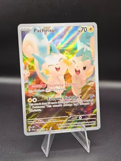 Pokemon Pachirisu TCG Holo Illustration Rare Card 208/198 Scarlet & Violet Base - Image 1