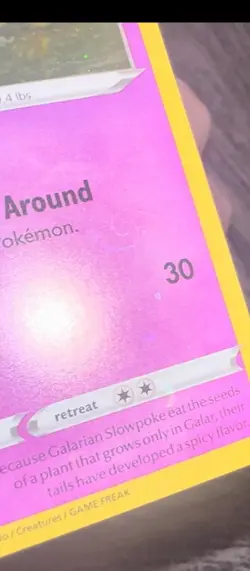HD SWIRL Holo Bleed Galarian Slowpoke SWSH126 Sword & Shield Promo Pokemon Card - Image 4