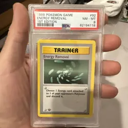 1999 Pokemon Game Energy Retrieval 1st Edition Shadowless Card 81/102 PSA 8 NM - Image 1