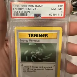 1999 Pokemon Game Energy Retrieval 1st Edition Shadowless Card 81/102 PSA 8 NM - Image 2