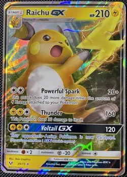Raichu GX 29/73 Shining Legends Holo - Pokemon Card - Image 1