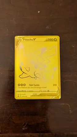 Pokemon Pikachu V Promo Foil Card SWSH145 Sword & Shield Volt Tackle 190 HP - Image 1