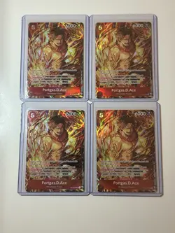 Portgas.D.Ace ST15-005 Illustration Box Vol. 5 Promo 4 Card Play Set Lot - Image 1