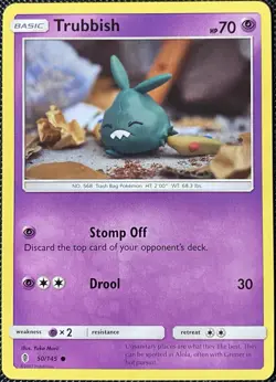 Trubbish 50/145 Sm-Guardians Rising Regular - Pokemon Card - Image 1