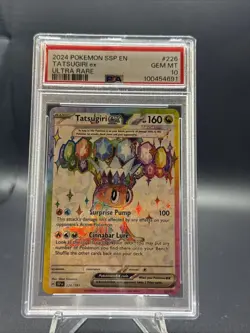 Pokemon Surging Sparks Tatsugiri EX Full Art Ultra Rare Card 226/191 PSA 10 - Image 1