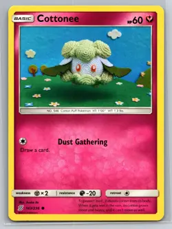 Cottonee 143/236 Unified Minds Pokemon Card Fairy Type Basic Dust Gathering TCG - Image 1