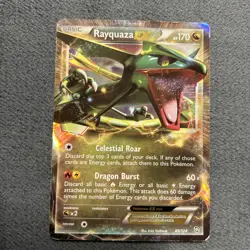 Rayquaza Ex 85/124 Dragons Exalted Ultra Rare Holo Pokemon Card - Image 1