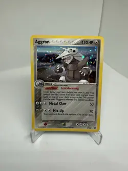 Pokemon TCG Aggron Holo Rare Card 1/108 Power Keepers Series - Image 1