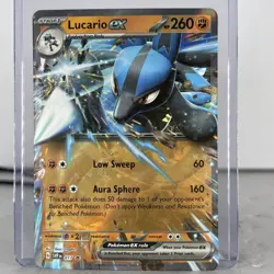 2023 Pokemon SVP EN #017 Lucario EX Black Star Promo Card NM - Image 1