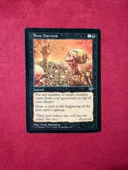 Bone Harvest - Mirage Vintage Magic The Gathering MTG 90’s Classic Card - Image 1