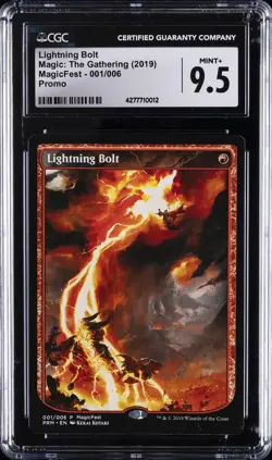 2019 MAGIC: THE GATHERING MAGICFEST - PROMO #001/006 LIGHTNING BOLT CGC 9.5 - Image 1