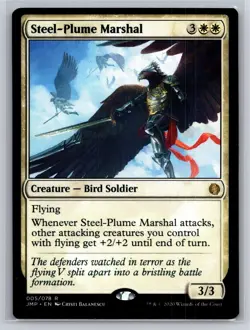 2020 MTG Jumpstart Steel-Plume Marshal Regular Rare 5/78 NM - Image 1
