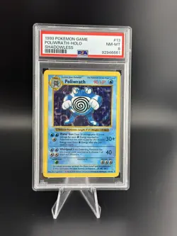 PSA 8 Shadowless Poliwrath Holo #13 Base Set 1999 Pokemon Game - Image 1