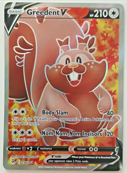Greedent V 256/264 Fusion Strike Pokemon - Image 1