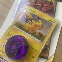 Pokemon TCG Darkness Ablaze Pikachu Blister Pack - Mewtwo Holo Coin - New Sealed - Image 5